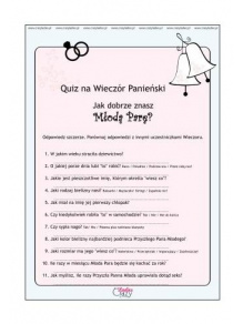 Quiz na wieczór panieński